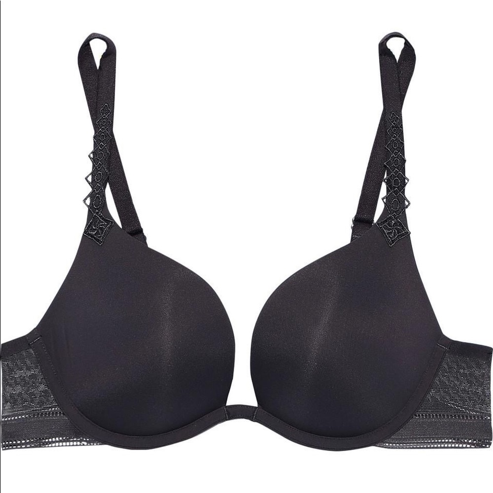 SIMONE PÉRÈLE Muse stretch-jersey and lace underwired plunge bra, 32F, NWT